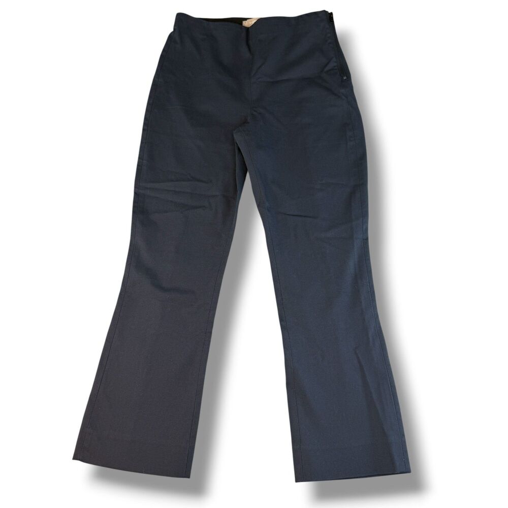 Everlane Navy Blue Side Zip Bi-Stretch Work Pants Ankle Size 2 Minimalist/Preppy